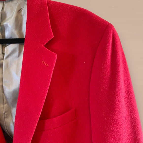 Jos A Bank 100% Camel Hair Executive Collection Sport Coat Blazer - Red SZ 44R - Picture 3 of 10